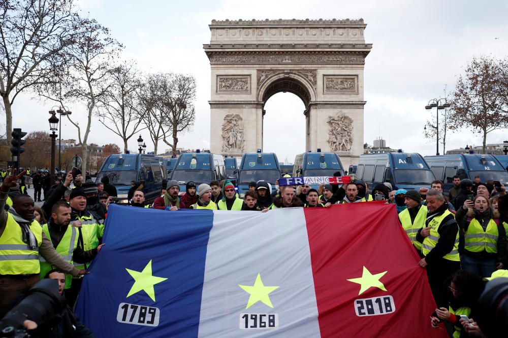 Protesta de los 'chalecos amarillos' en París