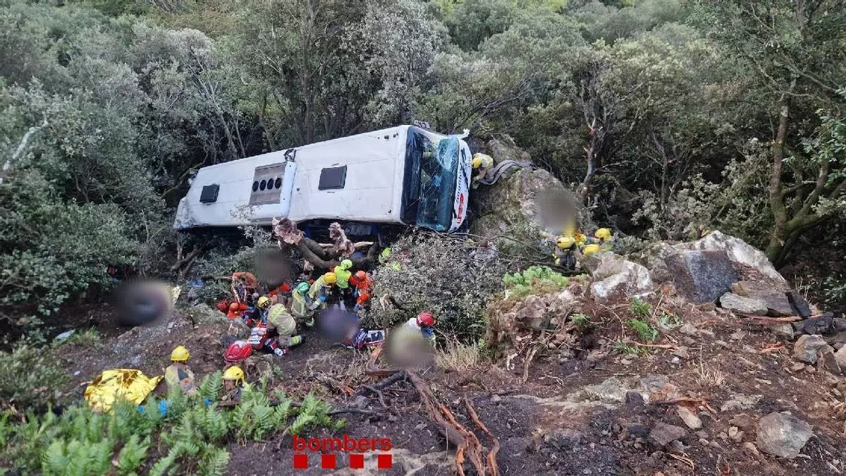 Una víctima del accidente de Fogars de Montclús: "El autobús no logró girar"