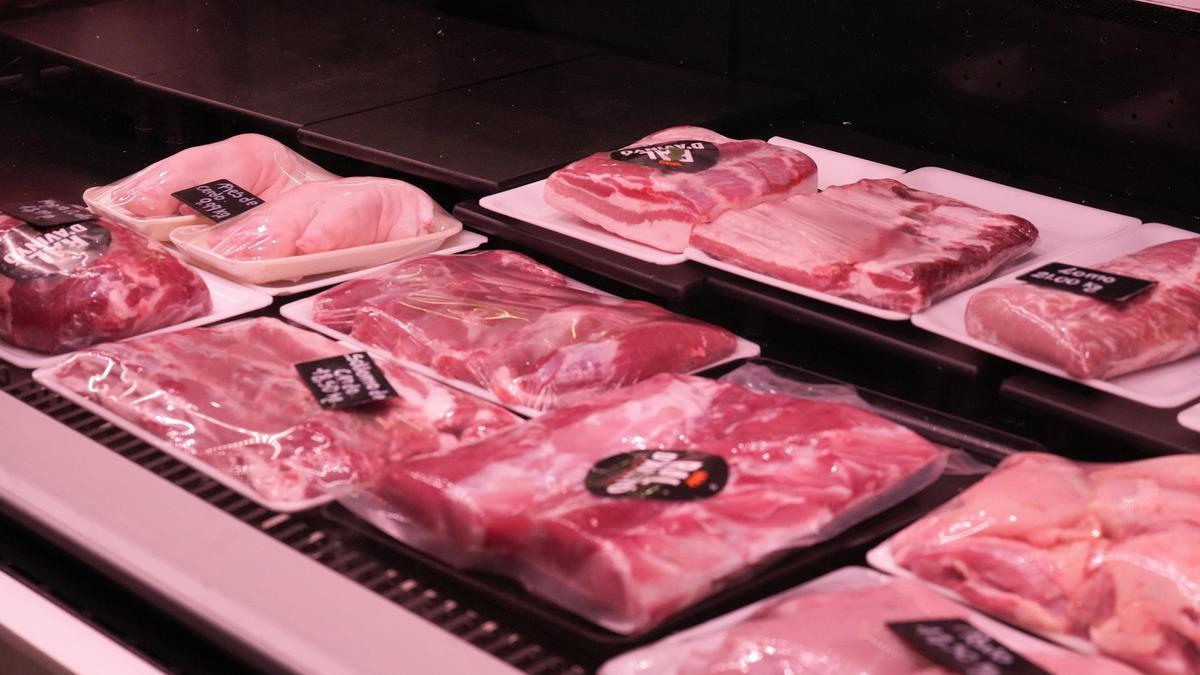 Carne de cerdo a la venta