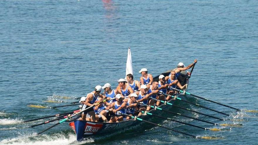 Aspecto de los muelles de Moaña durante la disputa del campeonato. // Gonzalo Núñez