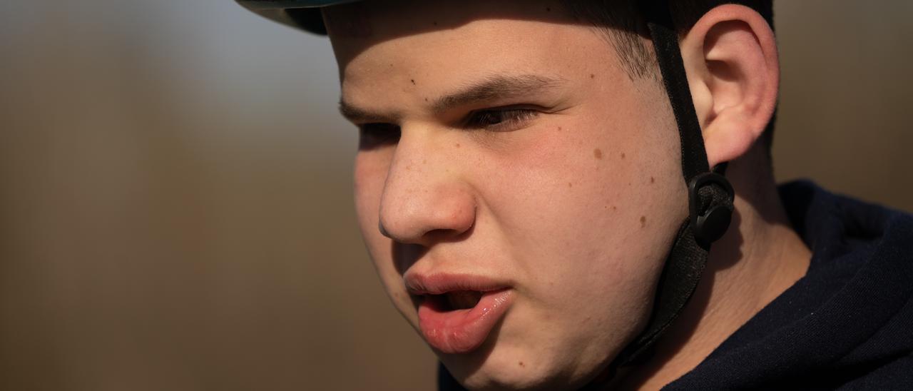 Iker Gallego Pérez, el joven patinador zamorano invidente.