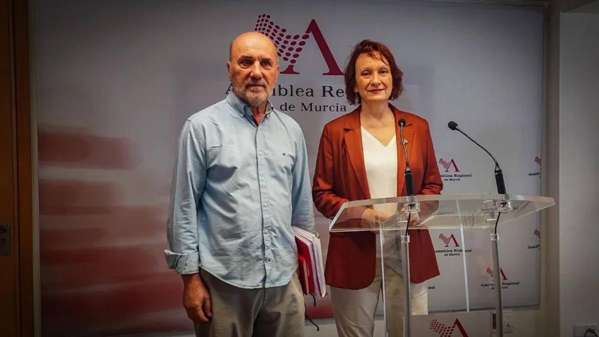 José Luis Álvarez-Castellanos (IU) y María Marín (Podemos).