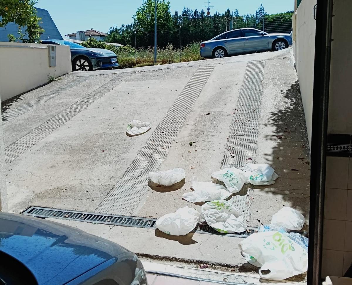 Los restos de basura que aparecen cada vez que se celebran los botellones en el parque.