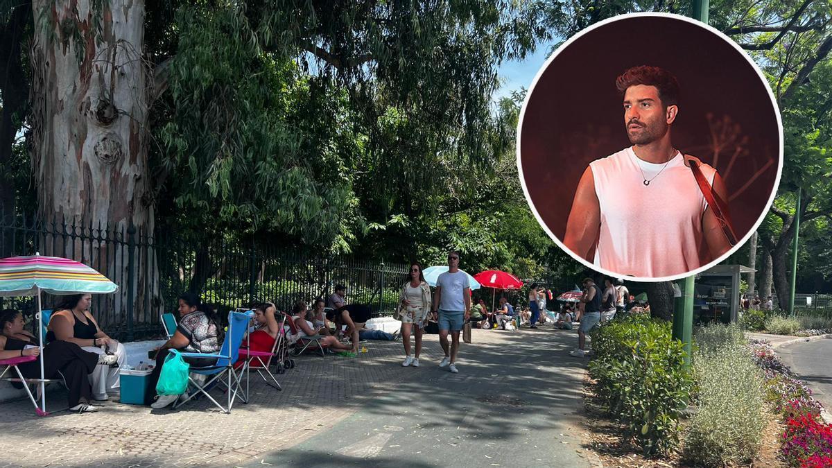 Colas en los alrededores de la Plaza de España por el concierto de Pablo Alboran