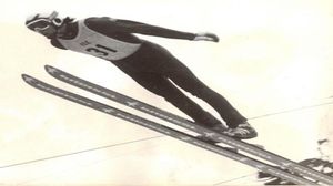 Primer salt d’Ángel Joaniquet als Jocs de Sarajevo de 1984.