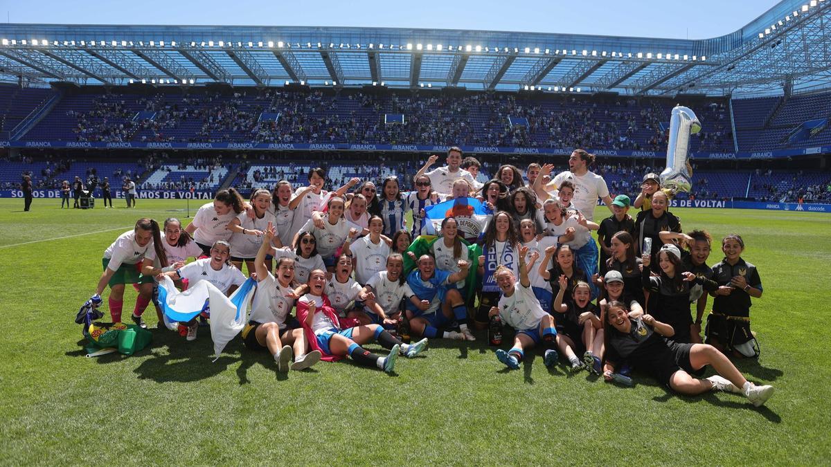 Dépor Abanca: así fue la celebración del ascenso a Primera División Femenina