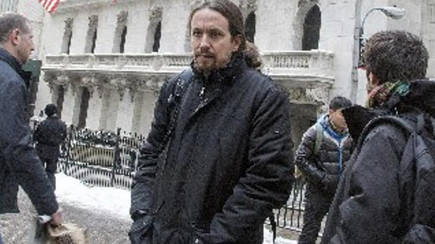 Pablo Iglesias aprovecha su tiempo en Nueva York