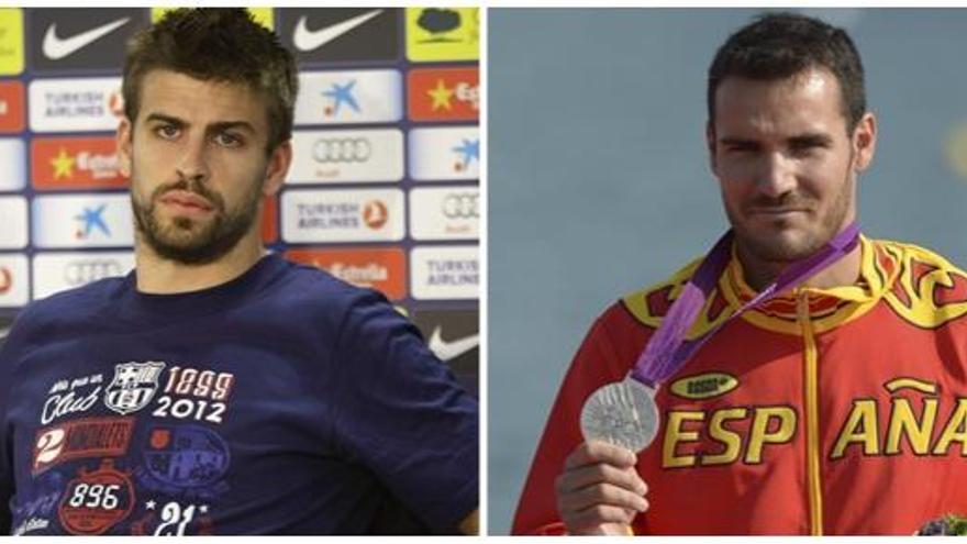 Gerard Piqué y Saúl Craviotto.