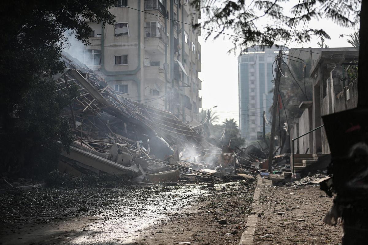 Destrucción y ruinas en la ciudad de Gaza tras el contrataque de Israel