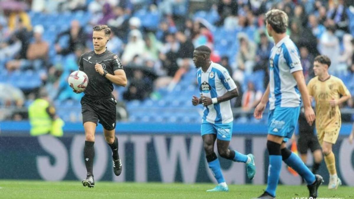 Muñiz Muñoz, en el partido Málaga Racing de esta temporada.