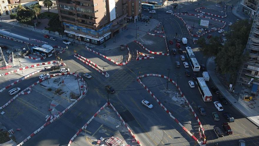 El accidente se produjo en los desvíos provisionales por el metro.