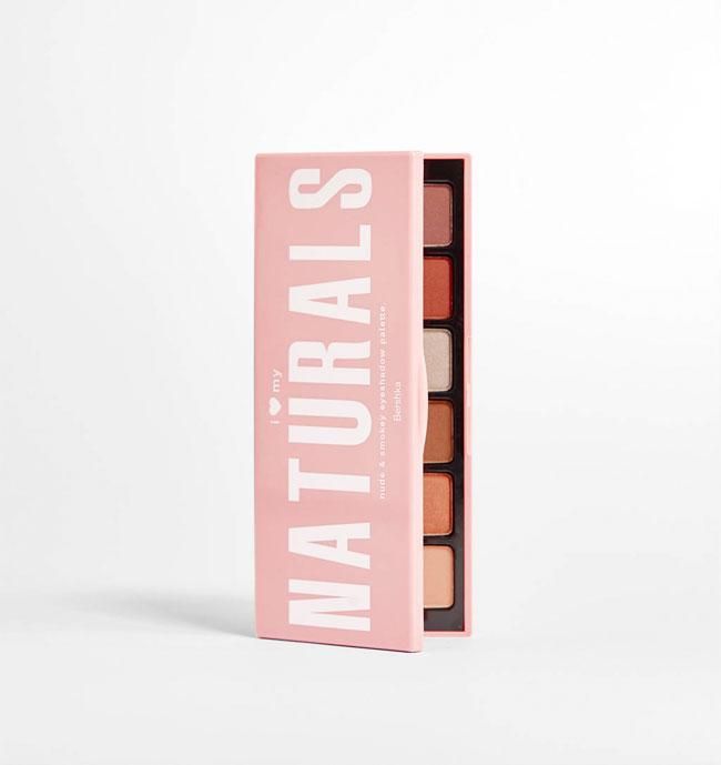 Paleta de sombras de colores naturales