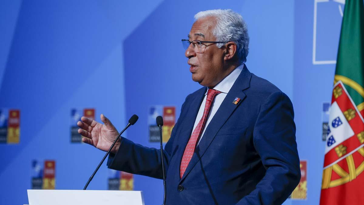 MADRID, 30/06/2022.- El primer ministro de Portugal, Antonio Costa, durante la rueda de prensa ofrecida en la segunda jornada de la cumbre de la OTAN que se celebra este jueves en el recinto de Ifema, en Madrid. EFE/J.J.Guillén