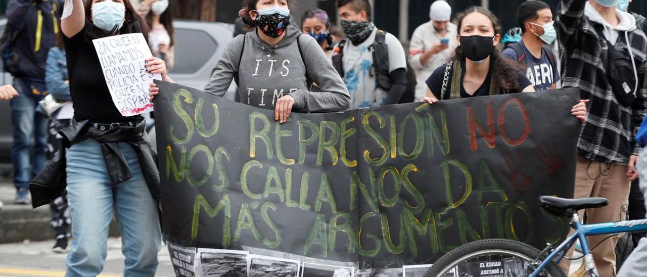 Imagen de las recientes protestas en Bogotá.