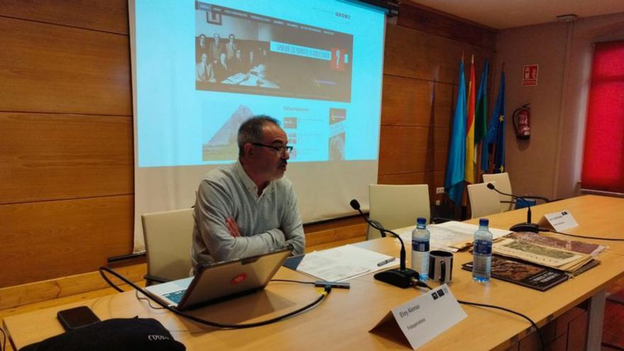 Eloy Alonso, durante su intervención en el encuentro. | D. O.