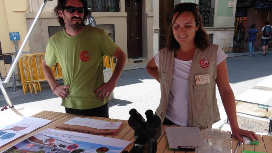 La parada informativa del Dipsalut, ahir al matí, a la plaça Rector Ferrer d&#039;Olot · X.V.