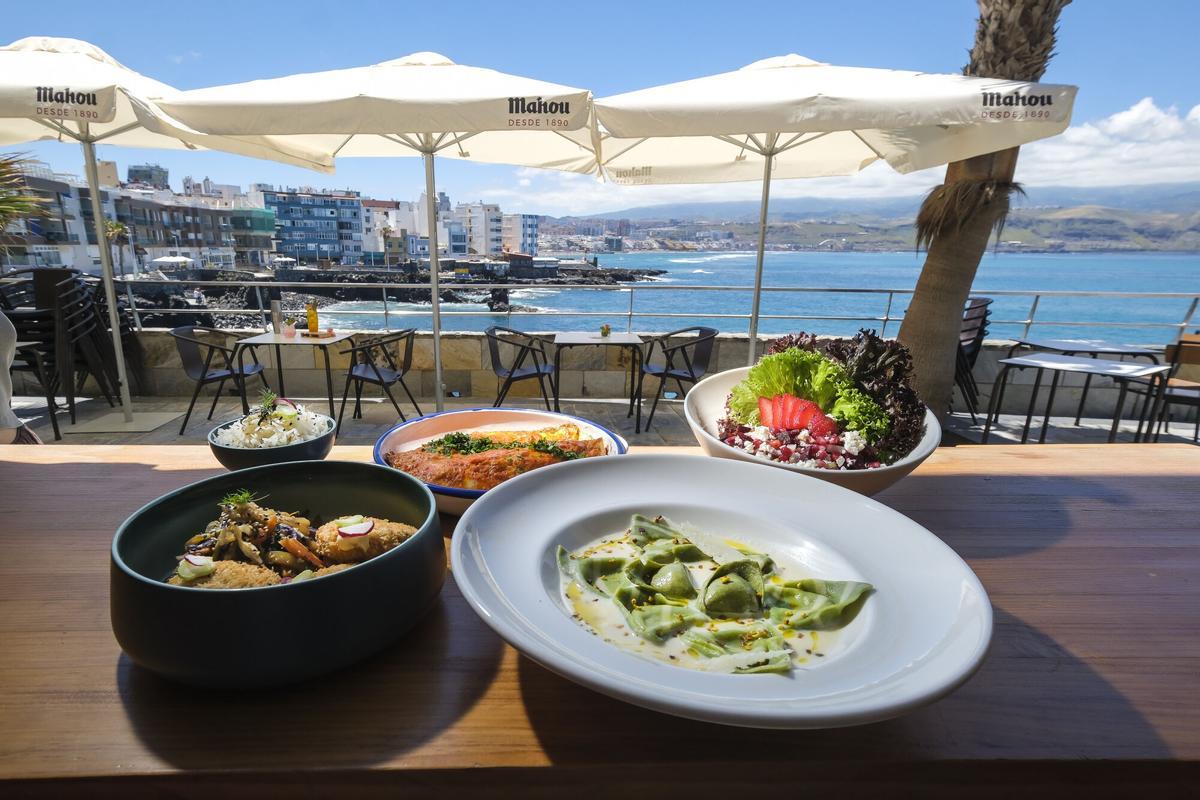 Selección de platos del restaurante Cantina Clandestina, en La Isleta