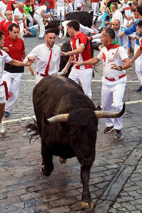 Quinto encierro de los Sanfermines 2019.