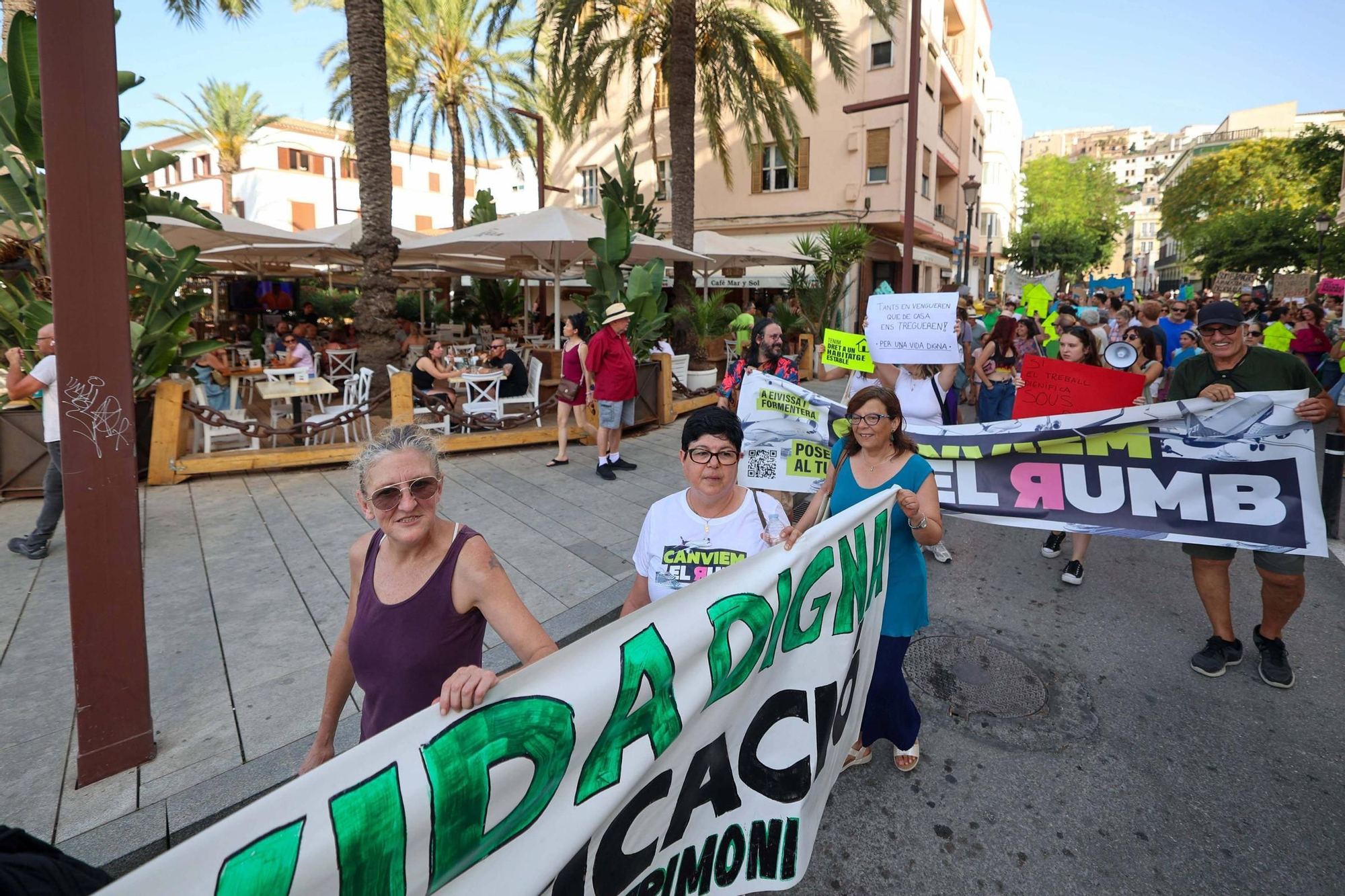 Manifestación contra la masificación turística en Ibiza