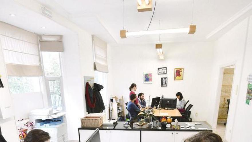 Un espacio de &quot;coworking&quot; de Pontevedra.