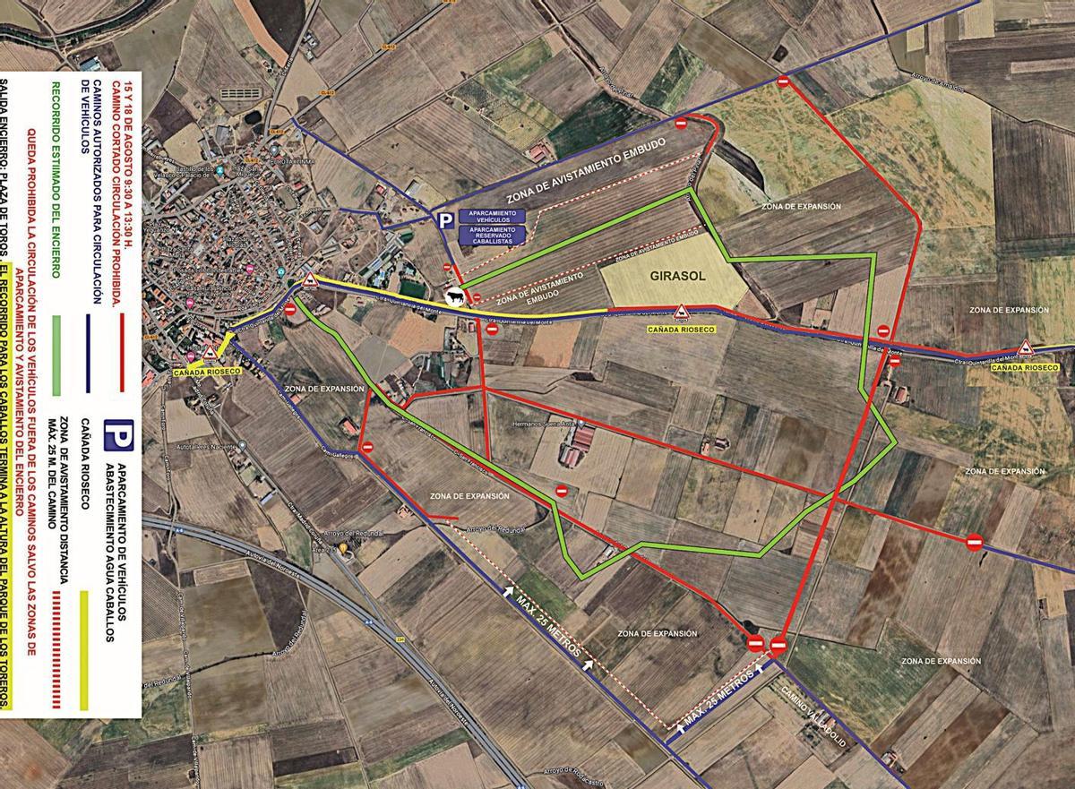 Mapa de los encierros. | AYUNTAMIENTO DE VILLALPANDO