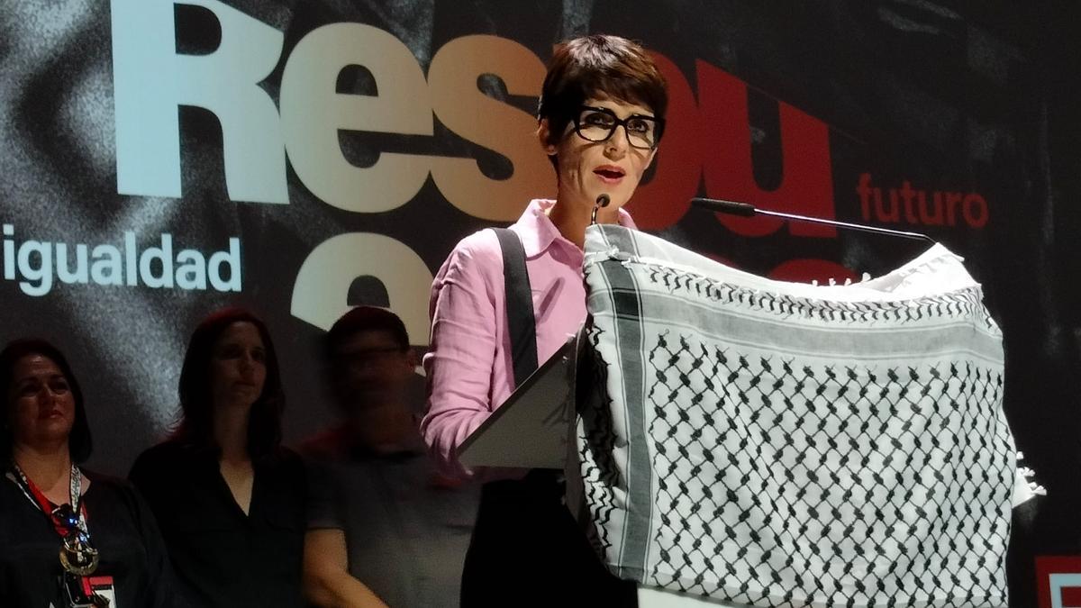 Teresa Fuentes, durante el Congreso de CC OO