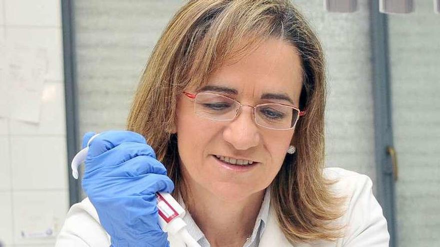 María José Alonso, en su laboratorio de Santiago.