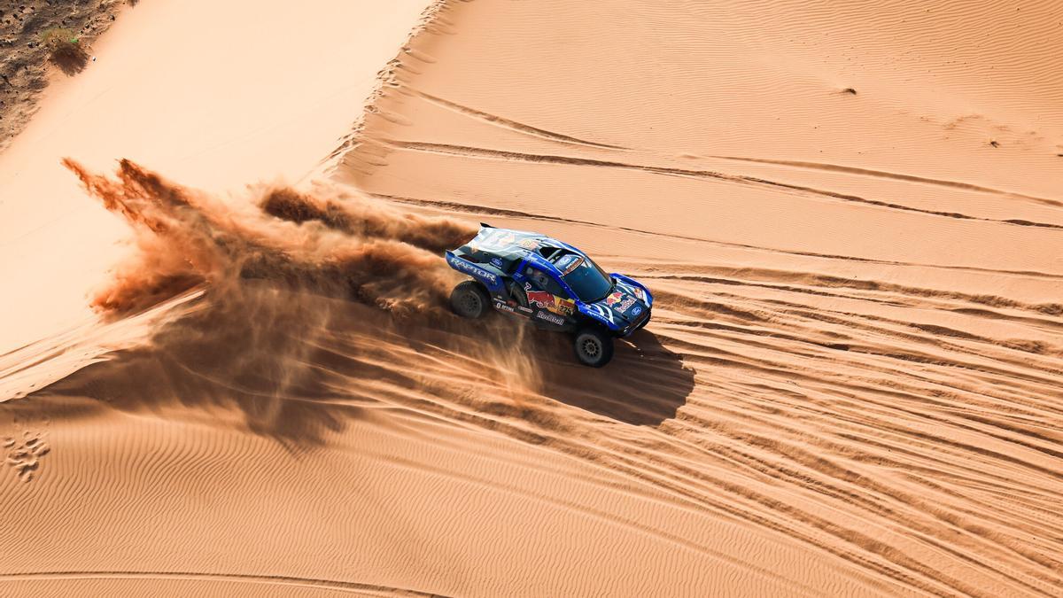 Carlos Sainz y Lucas Cruz en su Ford Raptor T1+ del equipo Ford M-Sport