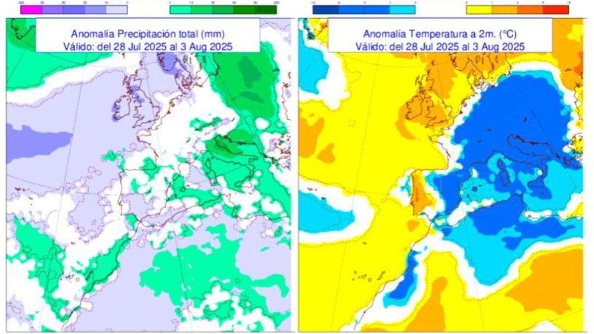 Predicción AEMET para la primera semana de agosto.
