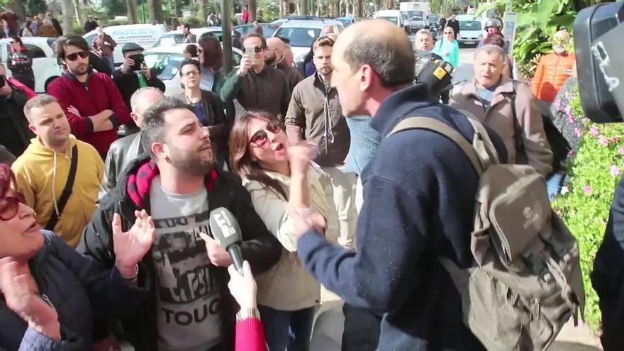 Agresiones y gritos entre partidarios y detractores de la huelga de Limasa