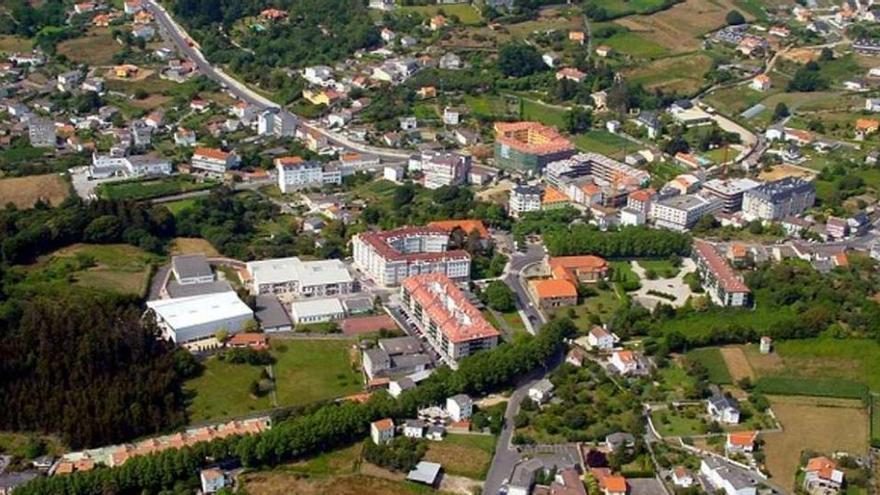 Vista aérea del concello de Cambre.