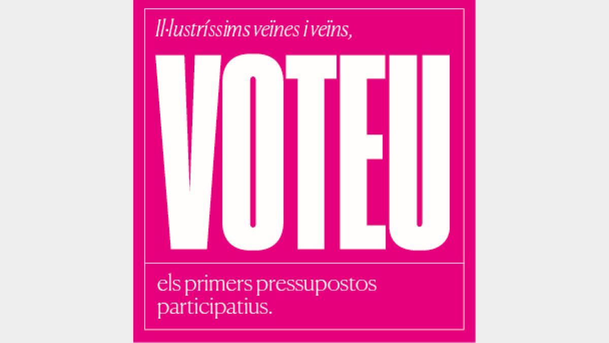 Cartel promocional de los primeros presupuestos participativos de Barcelona