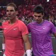 Nadal y Alcaraz, al acabar el partido de exhibición