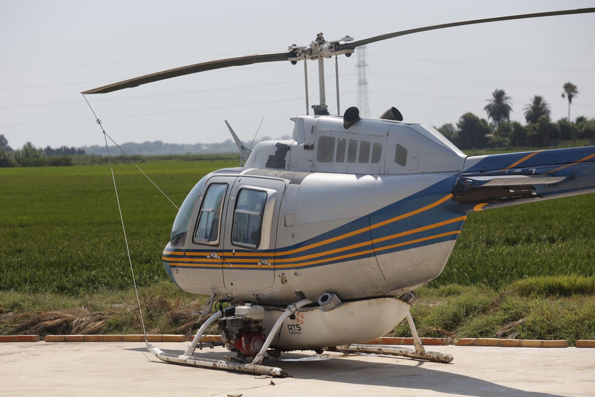 Así ha quedado el helicóptero que se ha desplomado en l&#039;Albufera