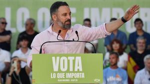 Santiago Abascal, durante su discurso en Palma.