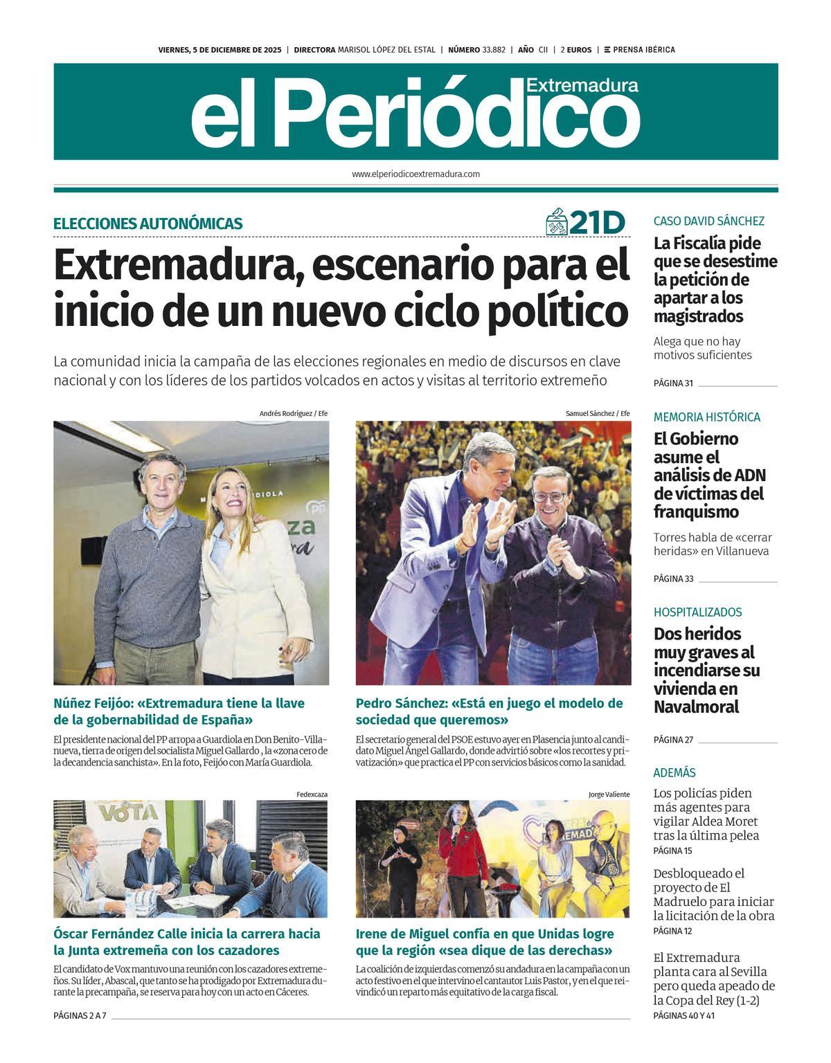 Consulta la portada correspondiente al día 5 de diciembre de 2025