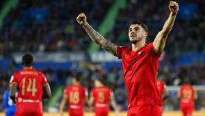 Isaac Romero celebrando un gol ante el Getafe