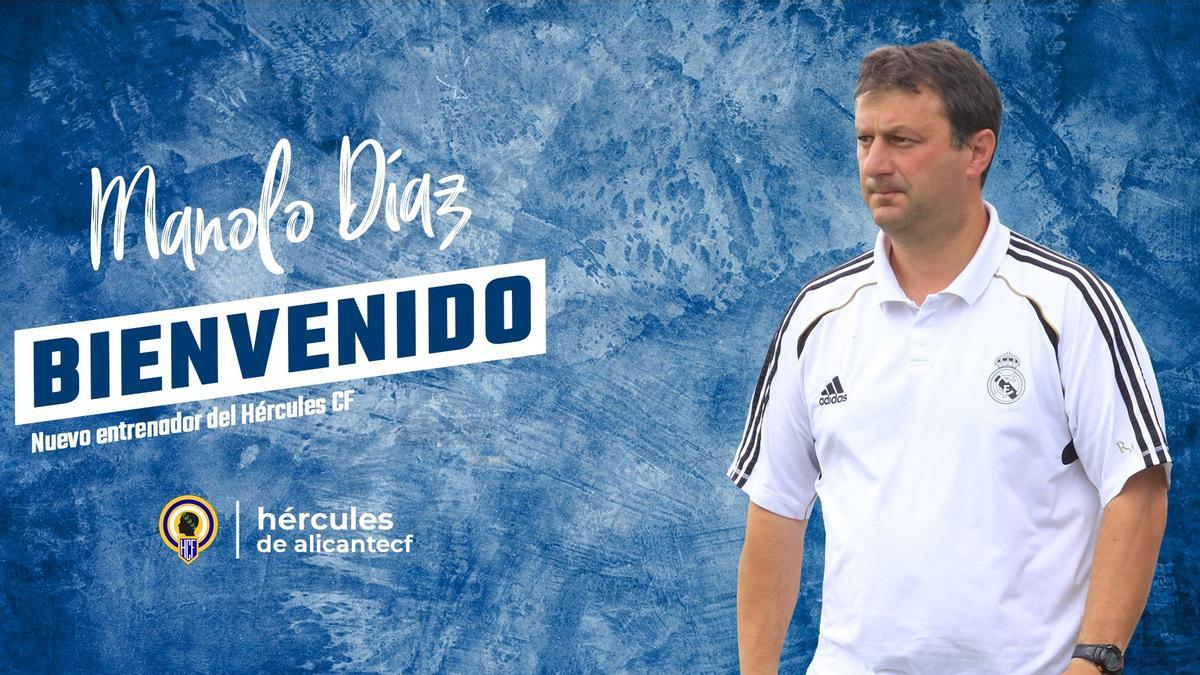 Manolo Díaz, 14º entrenador del Hércules en esta etapa en Segunda B.