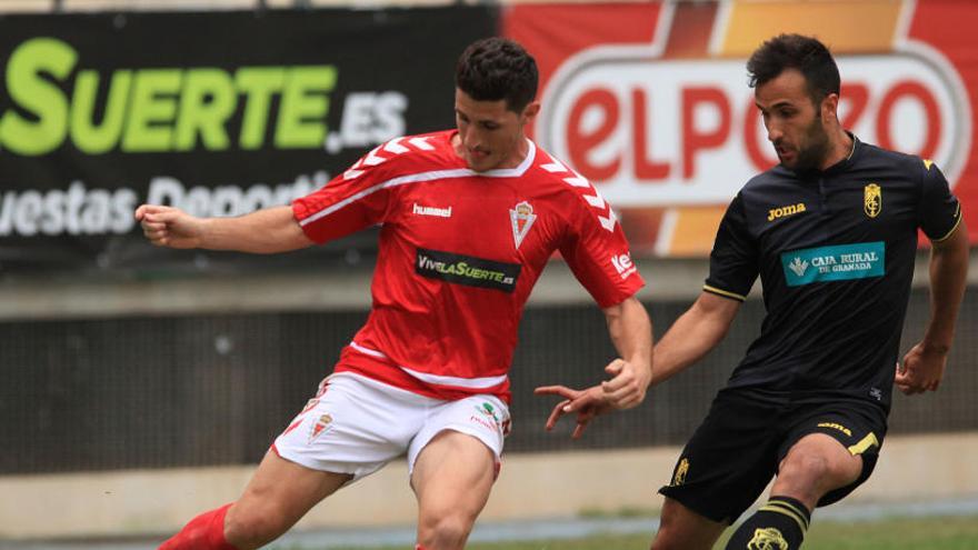 Germán en un partido con el Real Murcia