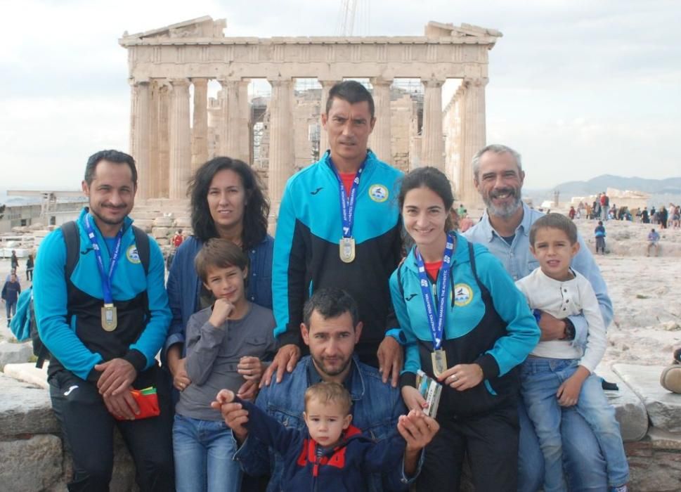 Los alistanos en la maratón de Atenas.