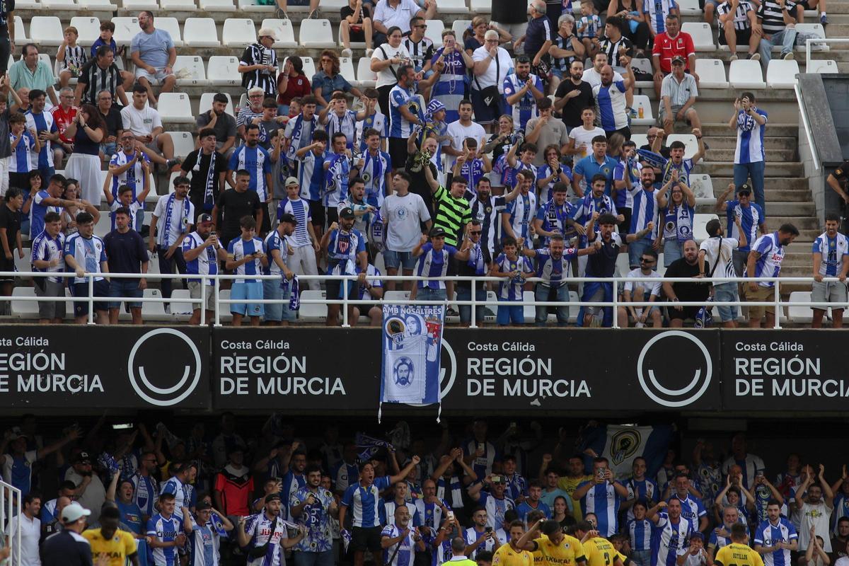Los aficionados del Hércules desplazados la temporada pasada a Cartagena.