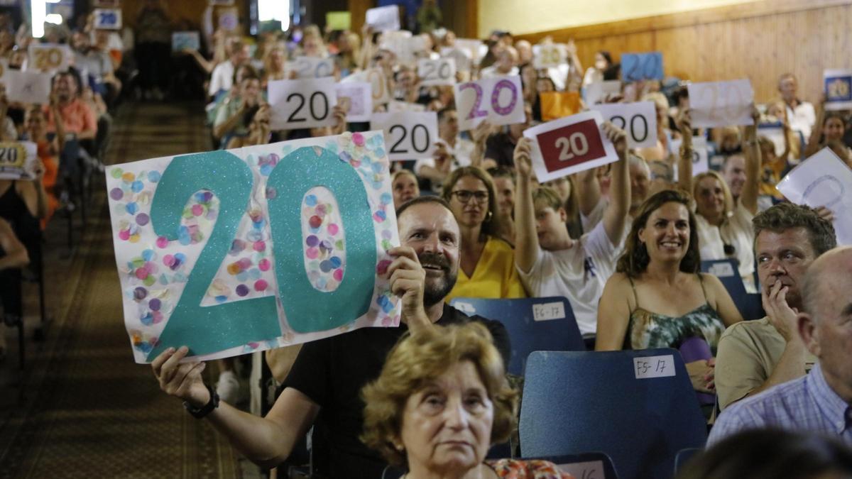 Bei der Feier zum 20-jährigen Bestehen der deutschen Schule Eurocampus auf Mallorca im Jahr 2023.