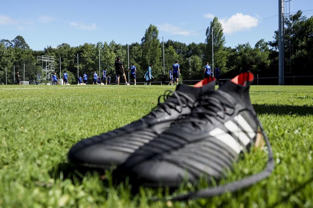 Entrenamiento del Oviedo en el Requexón