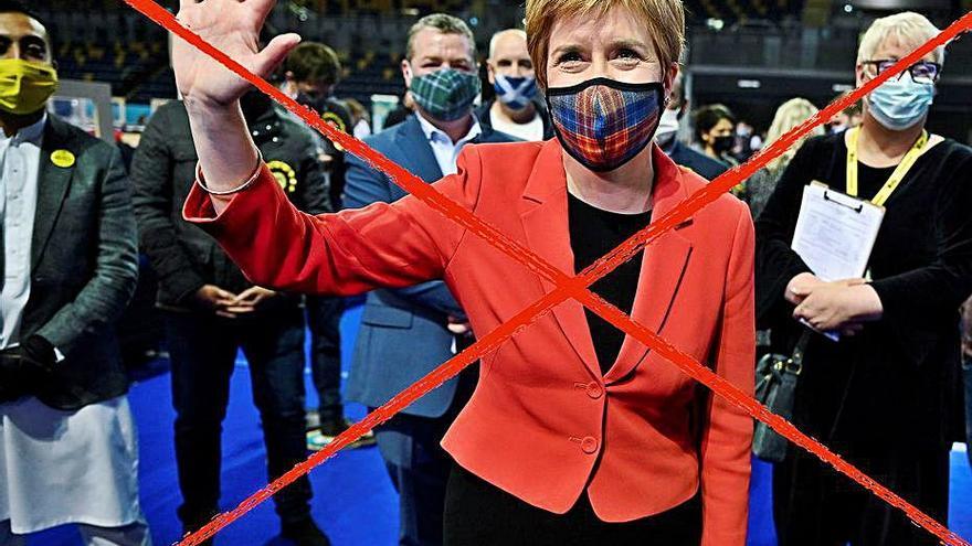 Sturgeon després de ser proclamada vencedora, a Glasgow