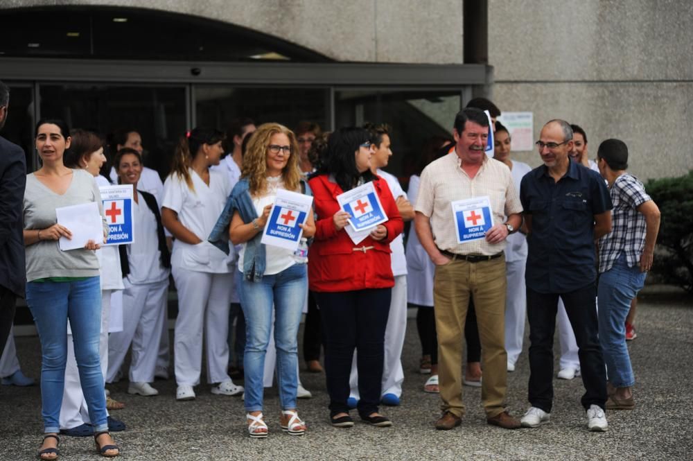 Trabajadores de salud se movilizan en O Salnés contra la pérdida del área sanitaria