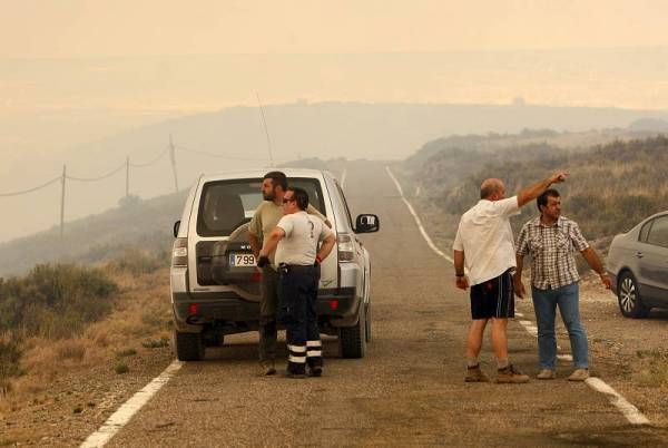 Fotogalería del incendio en Trasobares