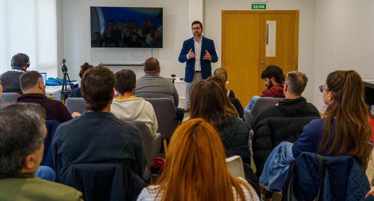 Pablo Fernández na xornada celebrada no Polo de Coristanco.