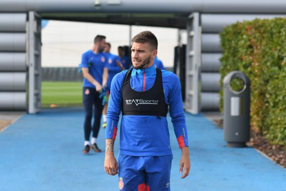 Primer entrenament del Girona FC a la ciutat esportiva del Manchester City