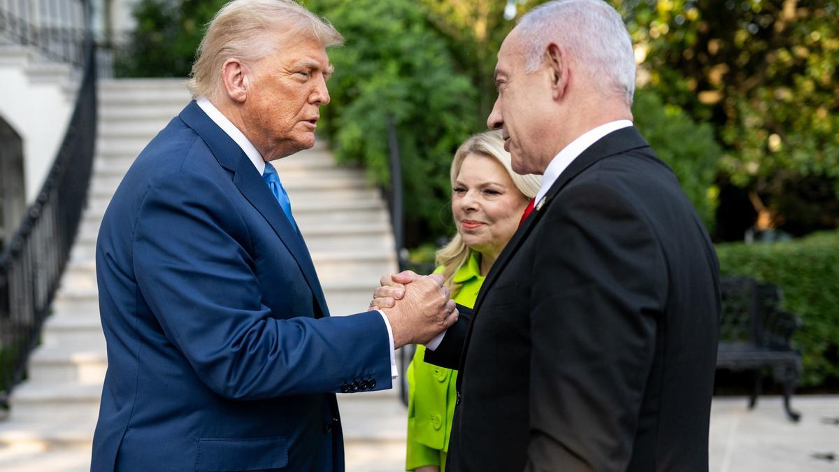 El presidente de Estados Unidos, Donald Trump, y el primer ministro de Israel, Benjamin Netanyahu.