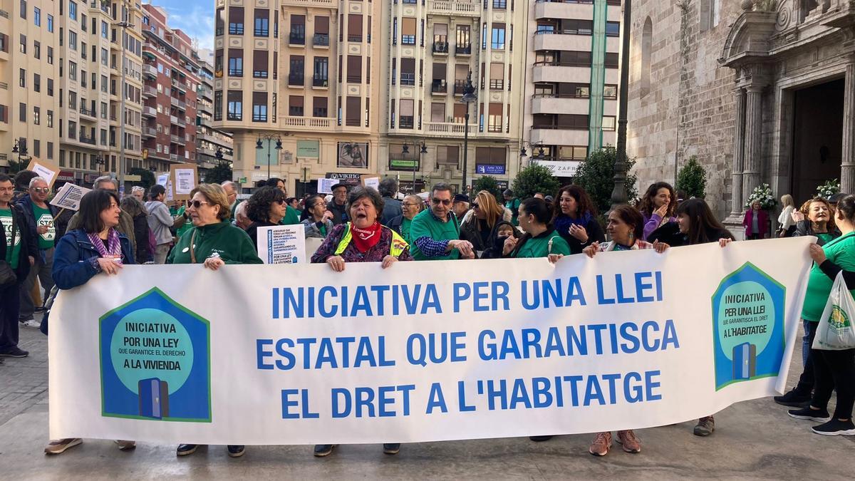 Manifestación en Valencia por el derecho a la vivienda